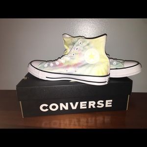 Pastel Rainbow Tie Dye High Top Converse